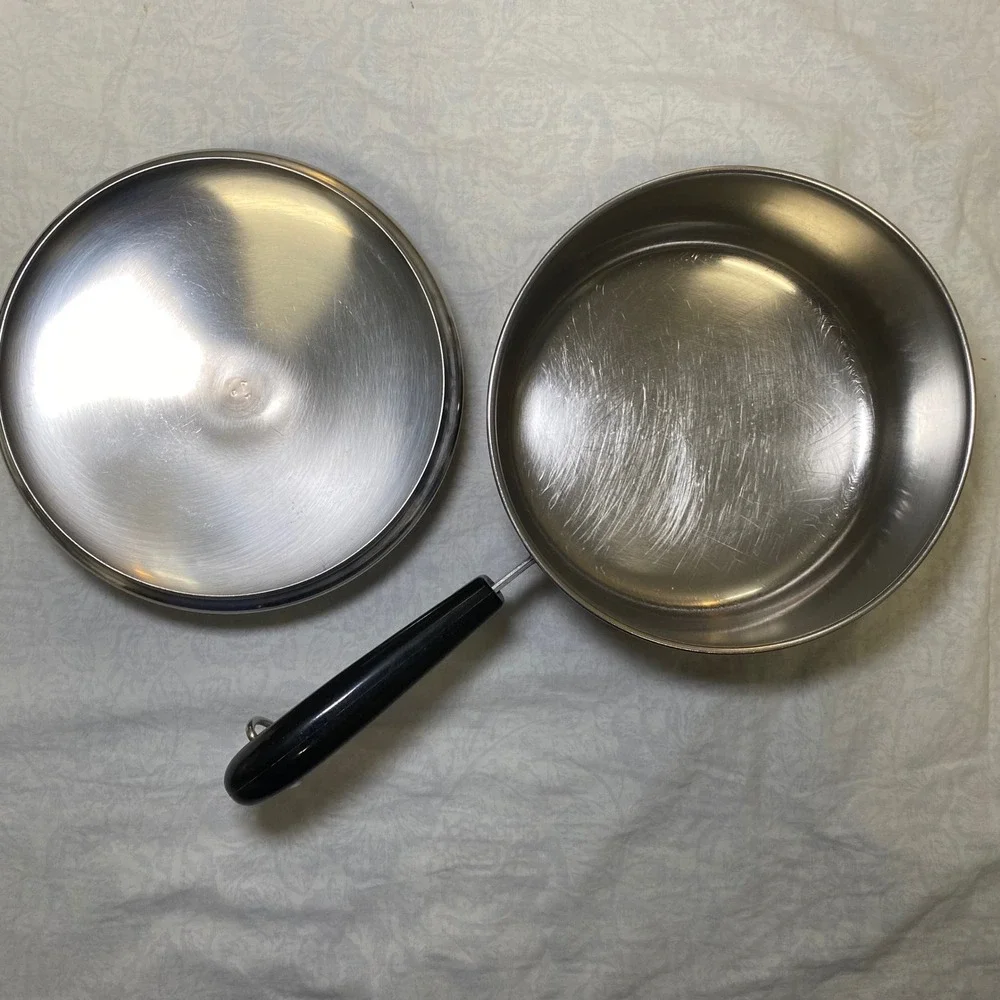 Vintage Revere Ware 2 Qt Saucepan Copper Bottom w/ Lid Clinton IL USA 1801